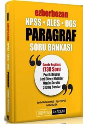 KPSS ALES DGS Ezberbozan Paragraf Soru Bankası KPSS ALES DGS Ezberbozan Paragraf Soru Bankası