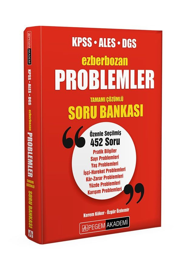Ezberbozan KPSS ALES DGS Problemler Tamamı Çözümlü Soru Bankası