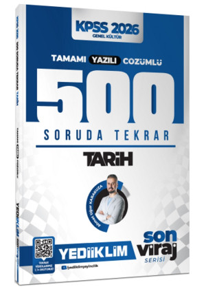 2026 KPSS-AGS Son Viraj Serisi Tarih Tamamı Yazılı Çözümlü 500 Soruda Genel Tekrar Kampı