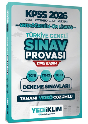 2026 KPSS Ortaöğretim Ön Lisans GY-GK Türkiye Geneli Sınav Provası Tıpkı Basım 11-12-13 Deneme Sınavları Tamamı Video Çözümlü